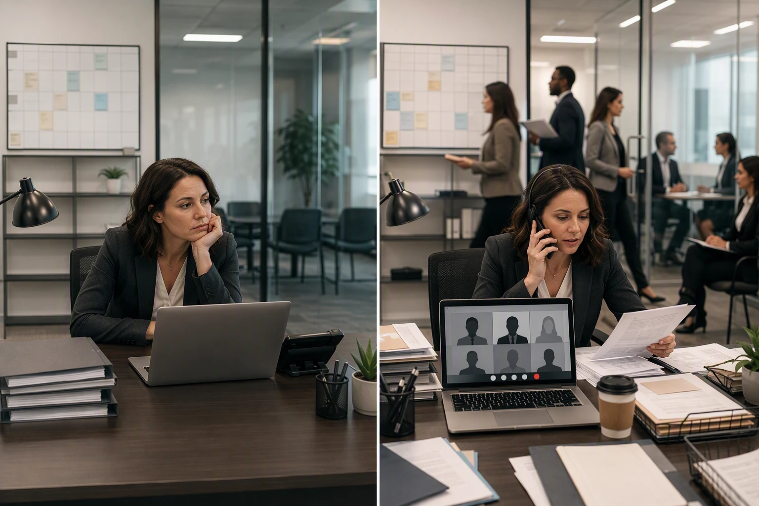 Office recruiter idle and busy during hiring surge