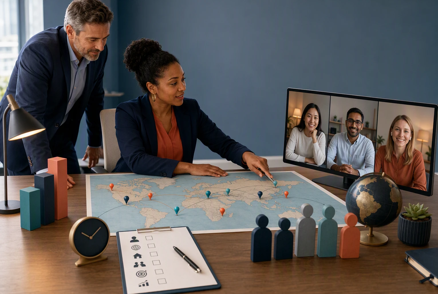 Global hiring strategy planning session