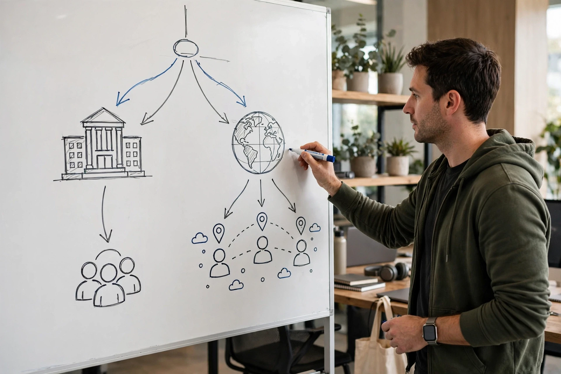 Founder comparing permanent hires and remote teams