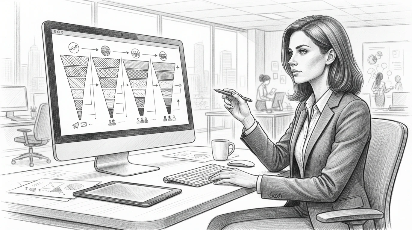 Recruiter analyzing demographic metrics on dashboard